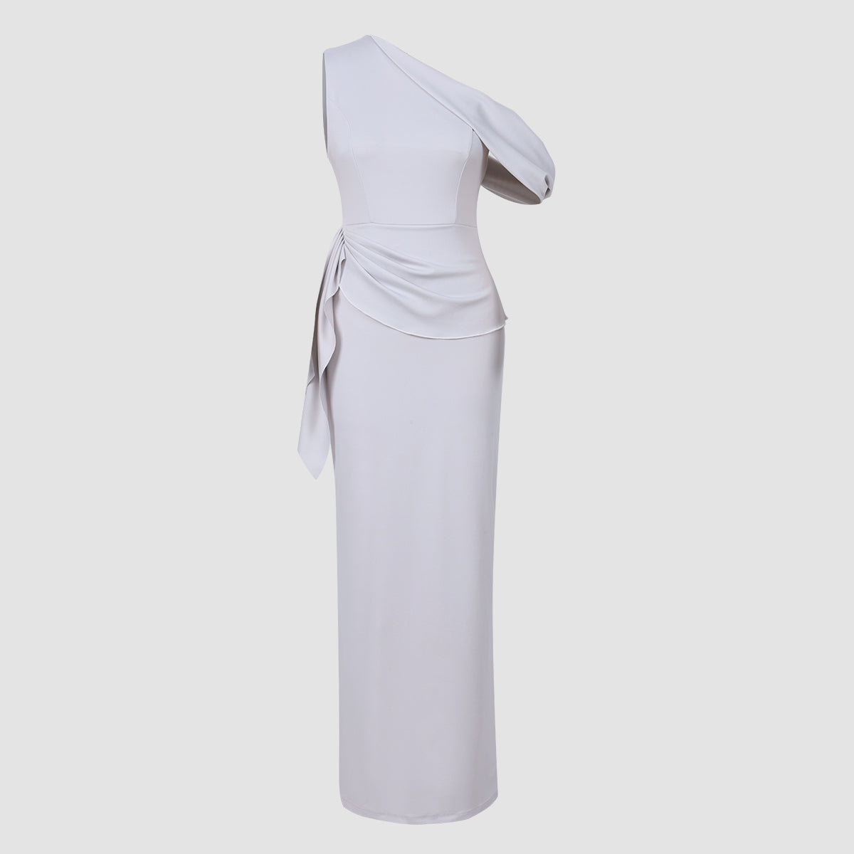 Solid Color Off-Shoulder Sleeveless Maxi Dress