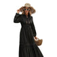 Lantern Sleeve Lace Panel Elegant Maxi Dress