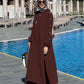 Muslim Dress for Women Blouse 2 Piece Set Long Sleeve Abaya Shirt Wide Leg Pant Suits Arabic Dubai Dresses Musulman Ensembles