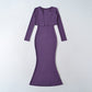 Strap Fish-tail Maxi Dress With Long-sleeve Cardigan A Sassy Two-piece Set For Women