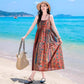 Beach Vacation French Style Floral Maxi Dress