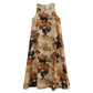 New Simple Fashion Bohemian Maxi Dress Sleeveless Round Neck Printed Dress Women