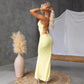 Backless Cross Tie Low Waist Bodycon Maxi Dress