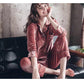 Couple Gold Velvet Long Sleeve Pajamas