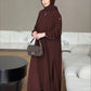 Muslim Dress for Women Blouse 2 Piece Set Long Sleeve Abaya Shirt Wide Leg Pant Suits Arabic Dubai Dresses Musulman Ensembles