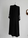 Luxury Abaya Embroidered Sequin Evening Abaya Long Sleeve Modest Abaya Middle Eastern Black Gown Hijab Friendly Party Wear