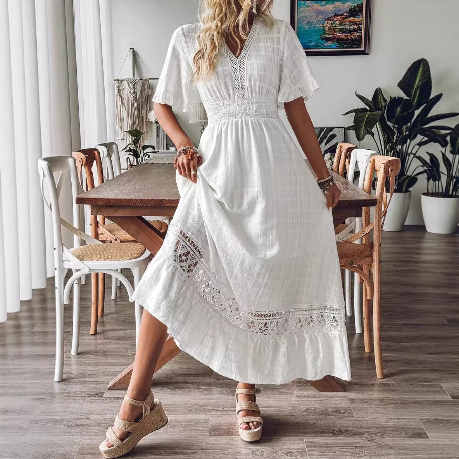 Plus-size Womens Beach Vacation Maxi Dress