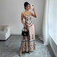 Women's Retro Sweet High Slit Maxi Dress