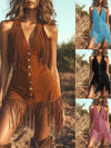 Sexy Tassel Knit Beach Dress