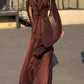 Round Neck Belted Maxi Dress