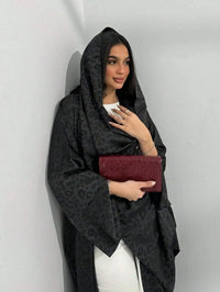 Middle Eastern Loose Abaya Muslim Women Full Sleeve Printed Abayas Casual Kaftans Jilbabs Ethnic Islamic Maxi Dresses With Hajib