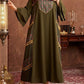 GIBSIE Plus Size Ethnic Style Print Tassel Abaya Dress Women Spring and Autumn Flared Sleeve Boho Loose Maxi Dresses 2026 New
