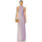 Floral Maxi Dress Round Neck Solid Color
