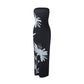 Body-hugging, Sexy Off-shoulder Printed Maxi Dress