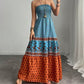 Womens Vacation Strapless Maxi Dress