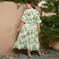 Casual Vacation Plus-size Flared Sleeve Maxi Dress