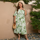 Casual Vacation Plus-size Flared Sleeve Maxi Dress