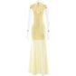 Hollow-out Strapless Waist-cinching Sheer Mermaid Maxi Dress