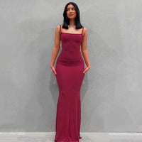Women Sling Dress Casual Long Skirt
