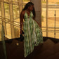 Women's Backless V-neck Halter Maxi Dress