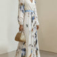 Elegant Pleated V-Neck Dress