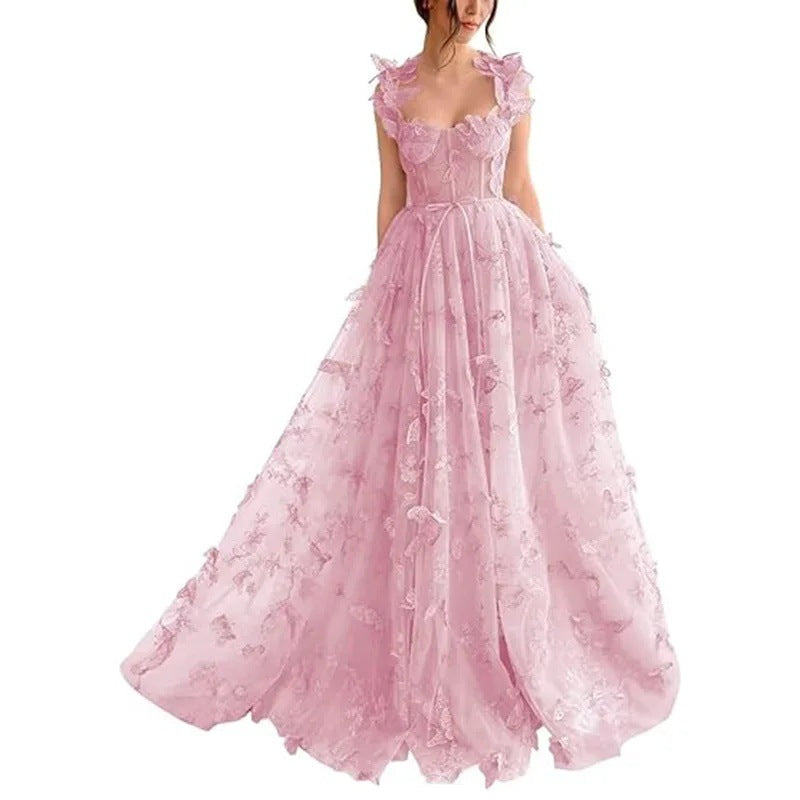 Elegant Spaghetti Strap Party Dress
