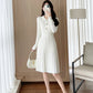 French Style Knitted A-Line Dress