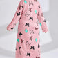 Women's Long Sleeve Printed Drop Shoulder Maxi Dress