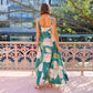 Printed Strap Slimming Maxi Dress