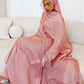 Eid Muslim Abaya Scarf Dress 1 Piece Cardigan Abaya Women Ramadan Beading Sleeve Dubai Jalabiya Kaftan Vestidos Arab Robe 2026