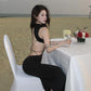 Slit Mid-length Elegant Mock-neck Maxi Dress