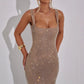 Double Strap Sequin Mesh Dress