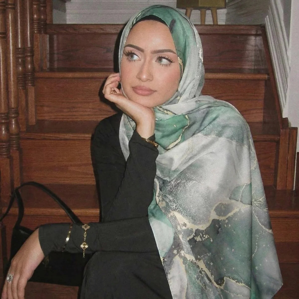 2026 Design Printed Hijabs Premium Watercolor Women Headscarf Soft Scarf Shawl Suitable For Daily Abaya Accessories Women Veil