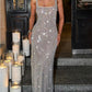 Double Strap Sequin Mesh Dress