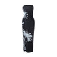 Body-hugging, Sexy Off-shoulder Printed Maxi Dress