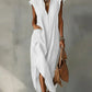 Womens Summer Sleeveless V-Neck Dress
