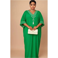 Middle Eastern Printed Abaya Women V-Neck Arab Ethnic Kaftan Muslim Maxi Dress Dubai Style Long Robe Islamic Traditional Gown