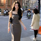 Adjustable Strap Lace Bodycon Dress