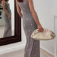 Mesh Beaded Maxi Dress