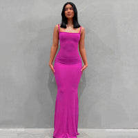 Women Sling Dress Casual Long Skirt