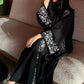 Luxury Abaya Embroidered Sequin Evening Abaya Long Sleeve Modest Abaya Middle Eastern Black Gown Hijab Friendly Party Wear