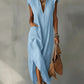 Womens Summer Sleeveless V-Neck Dress