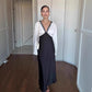 Elegant Lace Long-Sleeve Patchwork Maxi Dress
