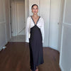 Elegant Lace Long-Sleeve Patchwork Maxi Dress