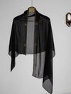 Luxury Abaya Embroidered Sequin Evening Abaya Long Sleeve Modest Abaya Middle Eastern Black Gown Hijab Friendly Party Wear