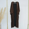 Fashion Shiny Abayas for Women Muslim Kimono Open Cardigan Dubai Kaftan Turkey Robe Arab Kebaya Islam Clothing Ramadan Eid Dress