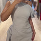 Solid Color Off-Shoulder Sleeveless Maxi Dress