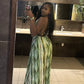 Women's Backless V-neck Halter Maxi Dress