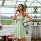 Sweet Waist-cinching Strappy Maxi Dress For Women