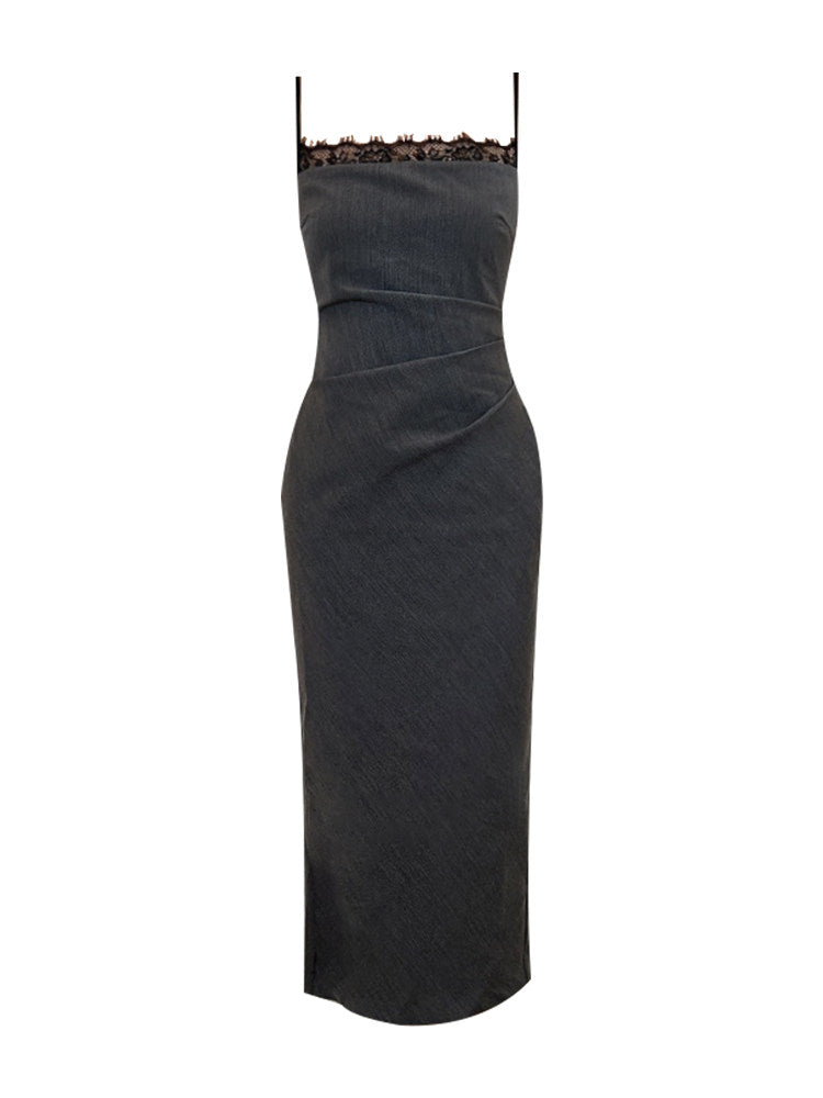 Adjustable Strap Lace Bodycon Dress